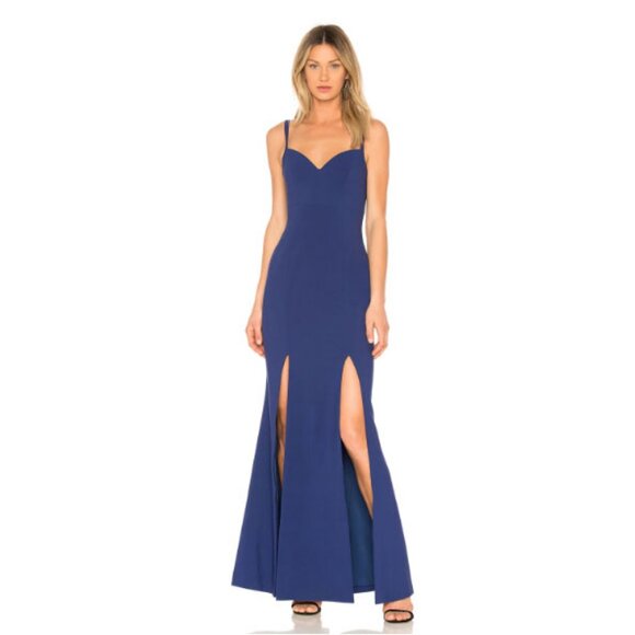 LIKELY Alameda Maxi Gown in Blueprint - 4 - Picture 1 of 17